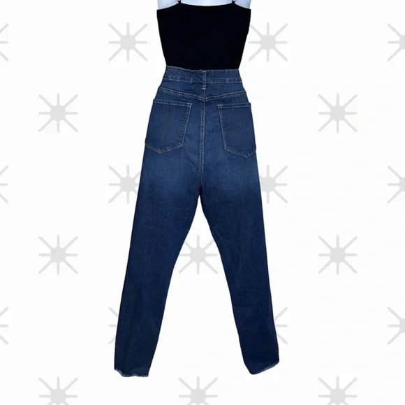 Sofia Jeans by Sofia Vergara Size 14 Dark Wash Skinny Jeans Distressed Hem - Picture 2 of 10